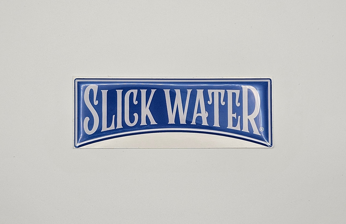 Slick Water Decal - 4 inch Blue/White