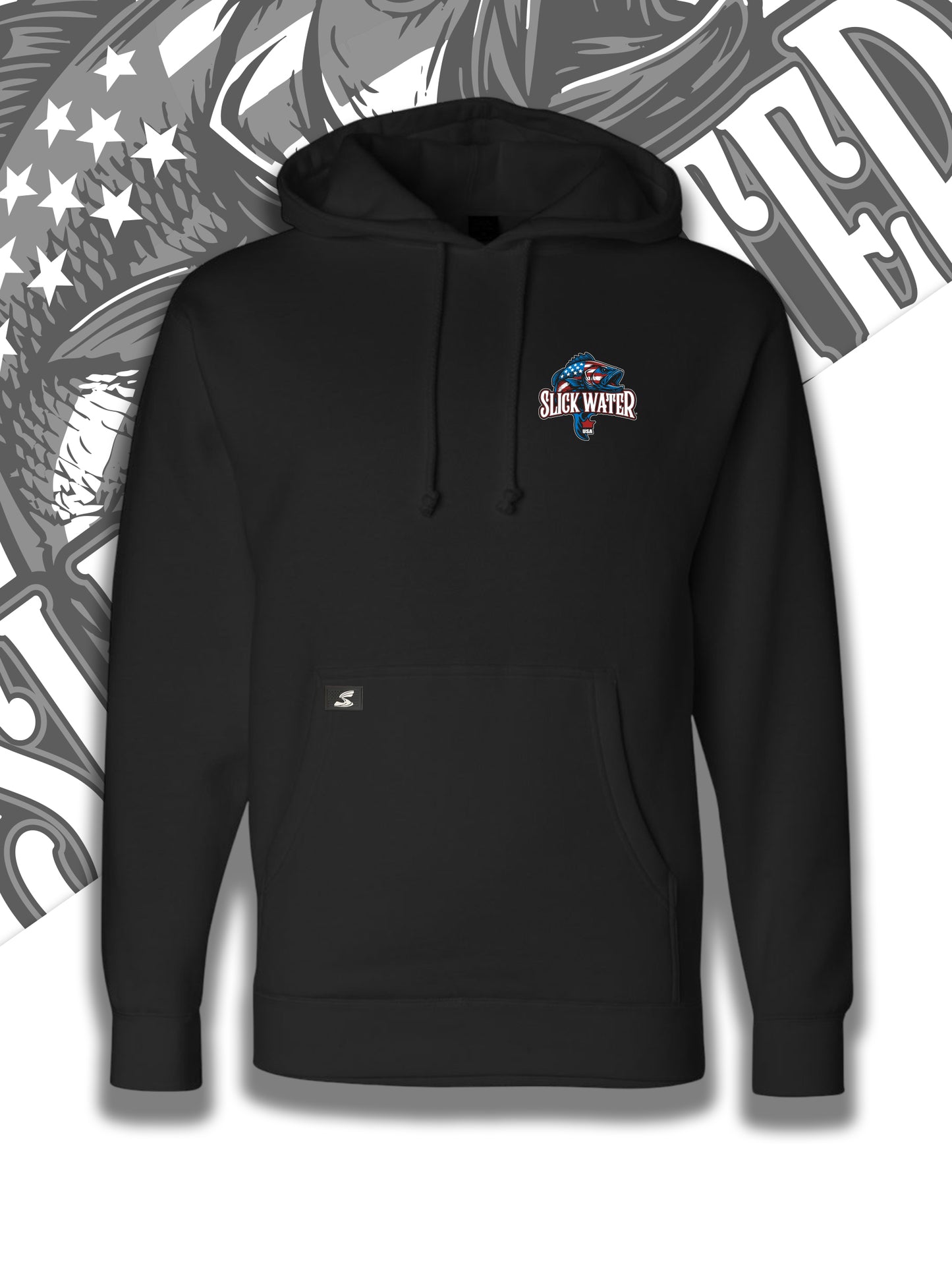 Slick Water “Patriot Bass” Hoodie - Black