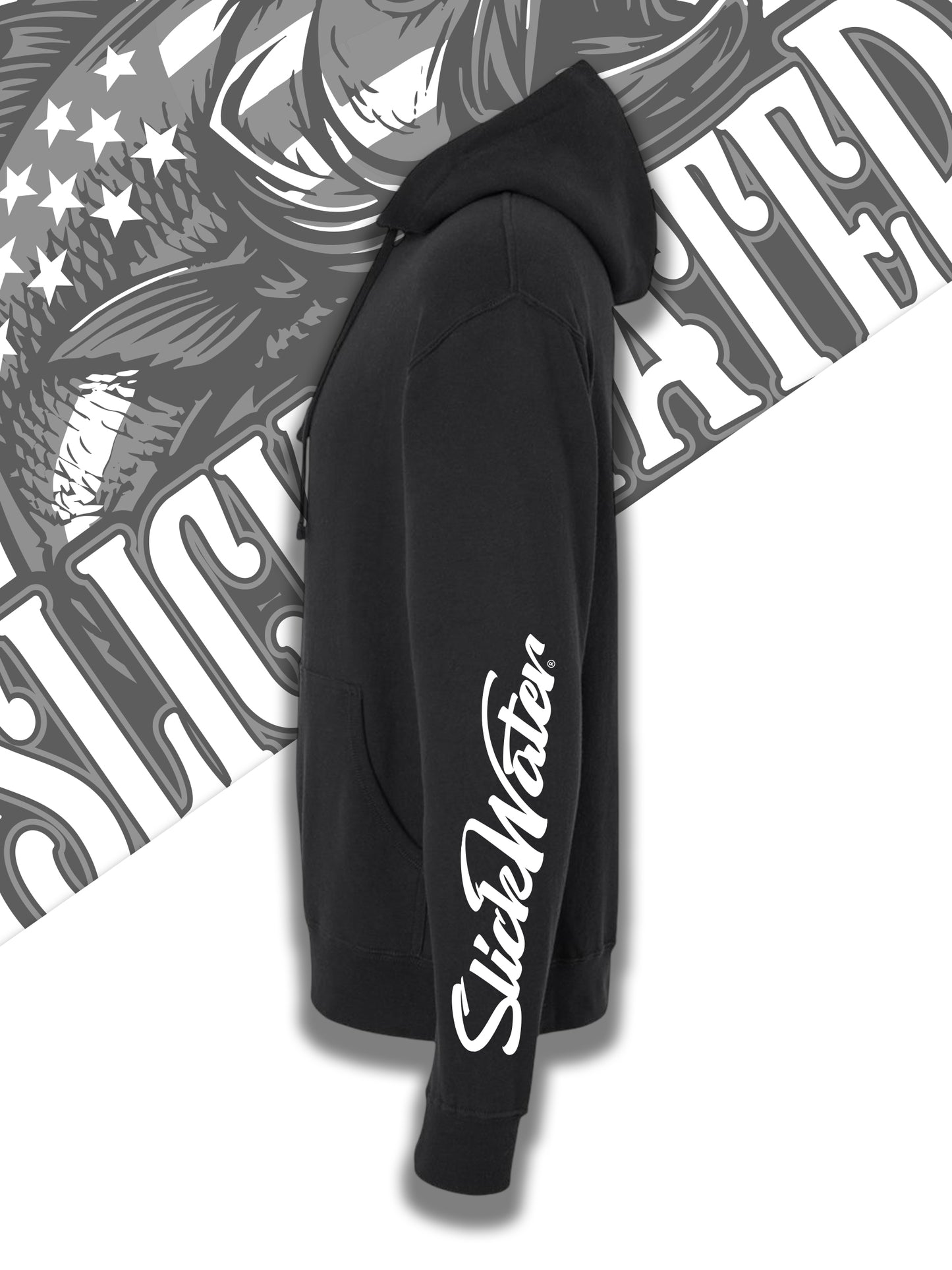 Slick Water “Patriot Bass” Hoodie - Black