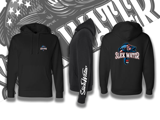 Slick Water “Patriot Bass” Hoodie - Black