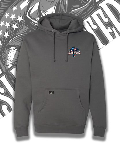 Slick Water “Patriot Bass” Hoodie - Charcoal