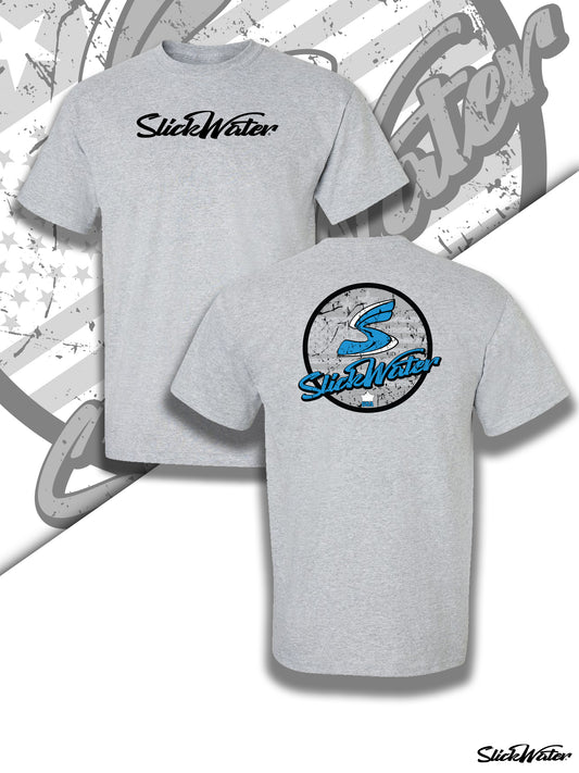 Slick Water “Original S-Wave” T-Shirt - Gray/Black/Blue
