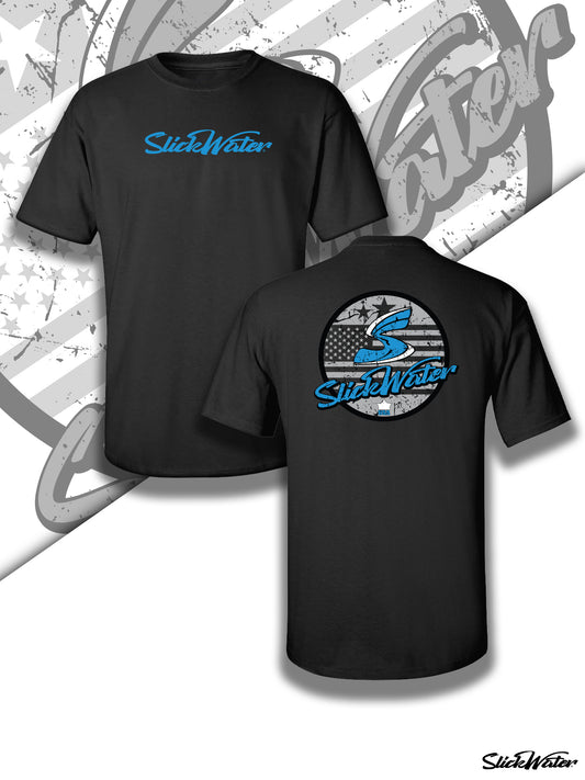 Slick Water “Original S-Wave” T-Shirt - Black/Blue