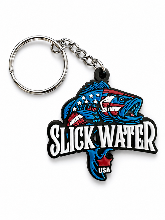 Slick Water Patriot Bass Vinyl Keychain