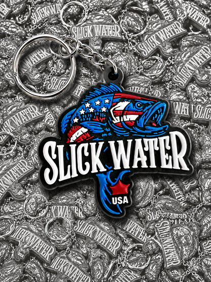 Slick Water Patriot Bass Vinyl Keychain