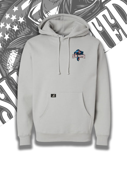 Slick Water “Patriot Bass” Hoodie - Smoke