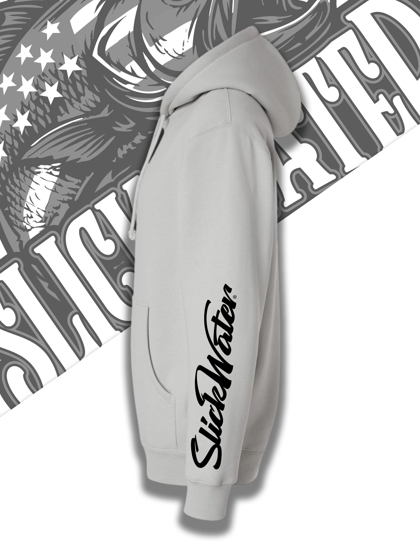 Slick Water “Patriot Bass” Hoodie - Smoke